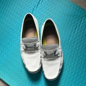 White Leather Loafers